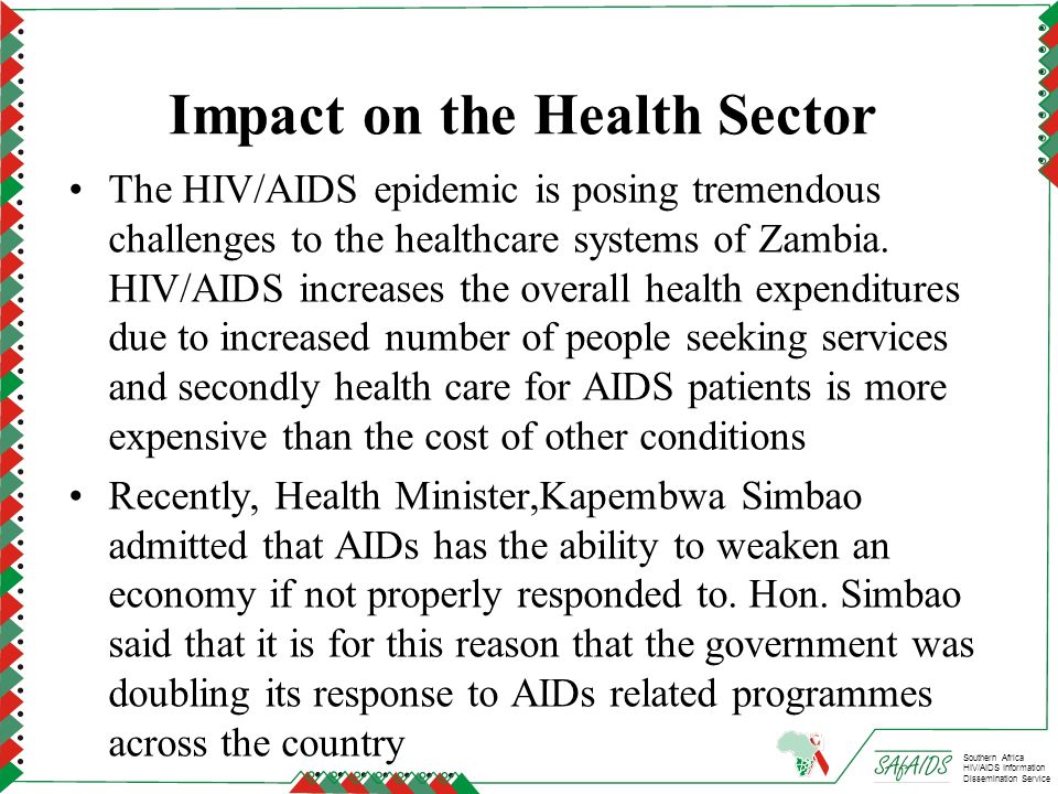 Economic impact of HIV/AIDS